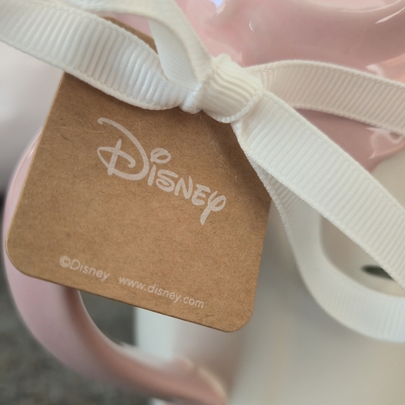 Rae Dunn Disney Lady and the Tramp Puppy Love Mug Pink Bow Handle NWT Exclusive - Picture 5 of 8